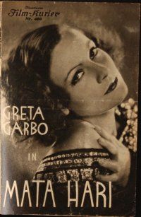 1p131 MATA HARI Austrian program '32 Greta Garbo, Ramon Novarro, Lionel Barrymore, different!