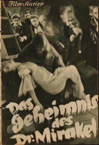 1p133 MURDERS IN THE RUE MORGUE Austrian program '32 Bela Lugosi, giant fake ape, sexy Sidney Fox!