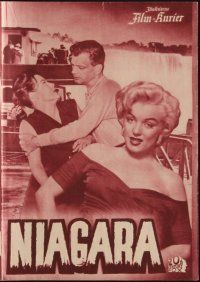 1p651 NIAGARA Austrian program '54 different images of sexy Marilyn Monroe & Joseph Cotten!