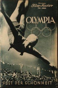 1p011 OLYMPIA PART TWO: FESTIVAL OF BEAUTY Austrian program '38 Riefenstahl's Olympic documentary!