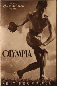 1p007 OLYMPIAD Austrian program '38 Part I of Leni Riefenstahl's 1936 Berlin Olympics documentary!