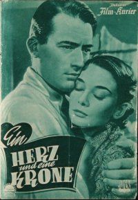 1p680 ROMAN HOLIDAY Austrian program '54 different images of Audrey Hepburn & Gregory Peck!