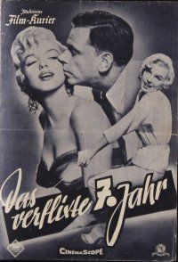 1p689 SEVEN YEAR ITCH Austrian program '55 Billy Wilder, sexy Marilyn Monroe, different images!