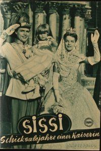 1p699 SISSI: THE FATEFUL YEARS OF AN EMPRESS Austrian program '57 many images of Romy Schneider!