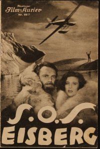 1p020 S.O.S. EISBERG Austrian program '33 directed by Arnold Fanck, starring Leni Riefenstahl!