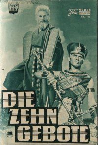 1p714 TEN COMMANDMENTS Austrian program '58 Cecil B. DeMille, Charlton Heston, Brynner, different!