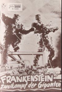 1p724 WAR OF THE GARGANTUAS Austrian program '68 cool different images of rubbery monsters!