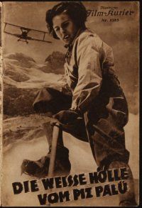 1p018 WHITE HELL OF PITZ PALU Austrian program R36 directed by G.W. Pabst, Leni Riefenstahl