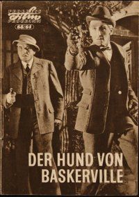 1p746 HOUND OF THE BASKERVILLES East German program '64 Peter Cushing as Sherlock, different!