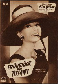 1p193 BREAKFAST AT TIFFANY'S German program '62 different images of sexy elegant Audrey Hepburn!