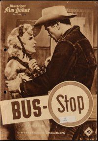 1p198 BUS STOP German program '56 different images of cowboy Don Murray & sexy Marilyn Monroe!