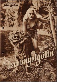 1p204 CAPTIVE GIRL German program '52 Weissmuller as Jungle Jim & sexy babe with tiger, different!