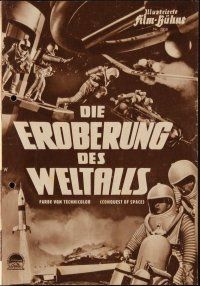 1p214 CONQUEST OF SPACE German program '55 George Pal sci-fi, cool different sci-fi images!