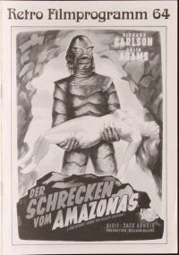 1p218 CREATURE FROM THE BLACK LAGOON German program R97 great different art of the monster!