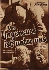 1p219 CREATURE WALKS AMONG US German program '56 many different images of monster attacking!