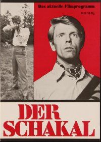 1p225 DAY OF THE JACKAL German program '73 Zinnemann assassination classic, Edward Fox, different!