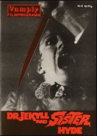 1p239 DR. JEKYLL & SISTER HYDE German program '72 Hammer, wild different horror images!