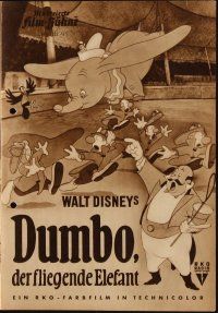 1p244 DUMBO German program '52 Walt Disney circus elephant classic, different cartoon images!