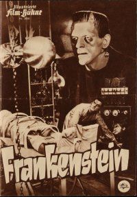 1p262 FRANKENSTEIN German program R57 great close up artwork of Boris Karloff as the monster!