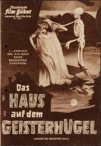 1p296 HOUSE ON HAUNTED HILL German program '59 classic Vincent Price, great different images!