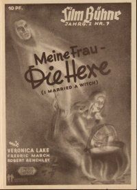 1p302 I MARRIED A WITCH German program '46 different images of sexy Veronica Lake & Fredric March!