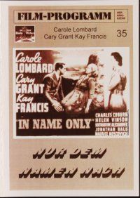 1p304 IN NAME ONLY German program R80s Carole Lombard, Cary Grant, Kay Francis, different images!