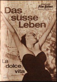 1p326 LA DOLCE VITA Film-Buhne German program '60 Fellini, Mastroianni, Anita Ekberg, different!