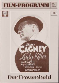 1p330 LADY KILLER German program R80s different photos of James Cagney + poster art!