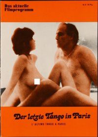 1p332 LAST TANGO IN PARIS German program '73 Brando, different naked images of Maria Schneider!