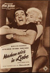 1p337 LET'S MAKE LOVE German program '60 different images of super sexy Marilyn Monroe + Montand!