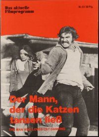 1p352 MAN WHO LOVED CAT DANCING German program '73 different images of Burt Reynolds & Sarah Miles