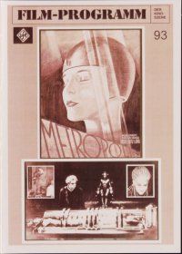 1p358 METROPOLIS German program R80s Fritz Lang classic, great different photos & poster art!