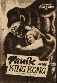 1p361 MIGHTY JOE YOUNG German program '50 first Ray Harryhausen, great different images + art!