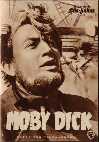 1p363 MOBY DICK German program '56 John Huston, great different images of Gregory Peck as Ahab!