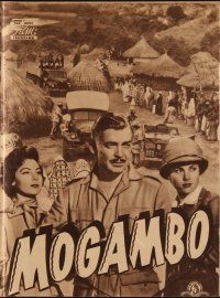1p364 MOGAMBO German program '54 Clark Gable, Grace Kelly & Ava Gardner in Africa, different!