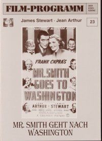 1p367 MR. SMITH GOES TO WASHINGTON German program R80s Frank Capra, James Stewart & Jean Arthur!