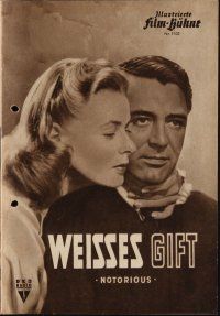 1p379 NOTORIOUS German program '51 Hitchcock, different images of Cary Grant & Ingrid Bergman!