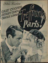1p101 NOW & FOREVER German program '37 Gary Cooper, Carole Lombard, Shirley Temple, different!