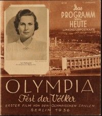 1p005 OLYMPIAD Das Programm von Heute German program '38 Riefenstahl's 1936 Olympics documentary!