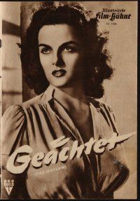 1p386 OUTLAW German program '51 different images of sexy Jane Russell & Jack Buetel, Howard Hughes