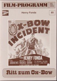 1p387 OX-BOW INCIDENT German program R80s Henry Fonda, Jane Darwell, Anthony Quinn, different!