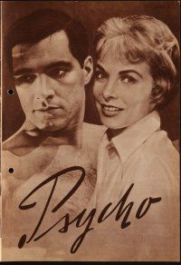 1p404 PSYCHO Das Neue German program '60 Janet Leigh, Anthony Perkins, Alfred Hitchcock, different!