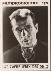 1p415 RETURN OF DOCTOR X German program R87 wacky Warner Bros. horror w/Humphrey Bogart, different