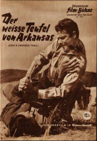 1p416 RIDE A CROOKED TRAIL German program '58 different images of cowboy Audie Murphy & Gia Scala!