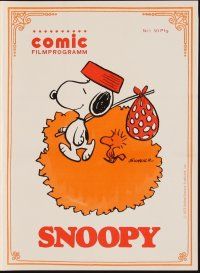 1p446 SNOOPY COME HOME German program '72 Peanuts, Charlie Brown, Schulz art of Snoopy & Woodstock