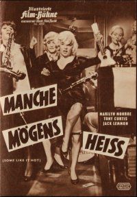 1p449 SOME LIKE IT HOT Film-Buhne German program '59 Marilyn Monroe, Curtis & Lemmon, different!