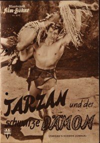 1p474 TARZAN'S HIDDEN JUNGLE German program '55 different images of Gordon Scott as Tarzan!