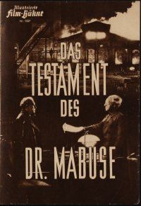 1p477 TESTAMENT OF DR. MABUSE Film Buhne German program 1951 Fritz Lang's psychotic criminal genius!
