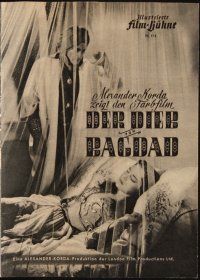 1p481 THIEF OF BAGDAD German program '49 Conrad Veidt, June Duprez, Rex Ingram, Sabu, different!