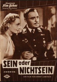 1p487 TO BE OR NOT TO BE German program '60 Carole Lombard, Jack Benny, Ernst Lubitsch, different!